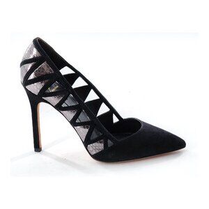 BRIAN ATWOOD Nicolette Cut Out Pointed Toe Suede Pumps Heels